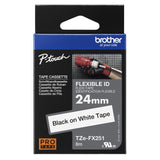 Brother TZE-FX251 etiketbånd Sort på hvid