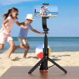 Acefast E42 Selfie Stick with Auto Tripod and Bluetooth Remote Control 1.05m - Black