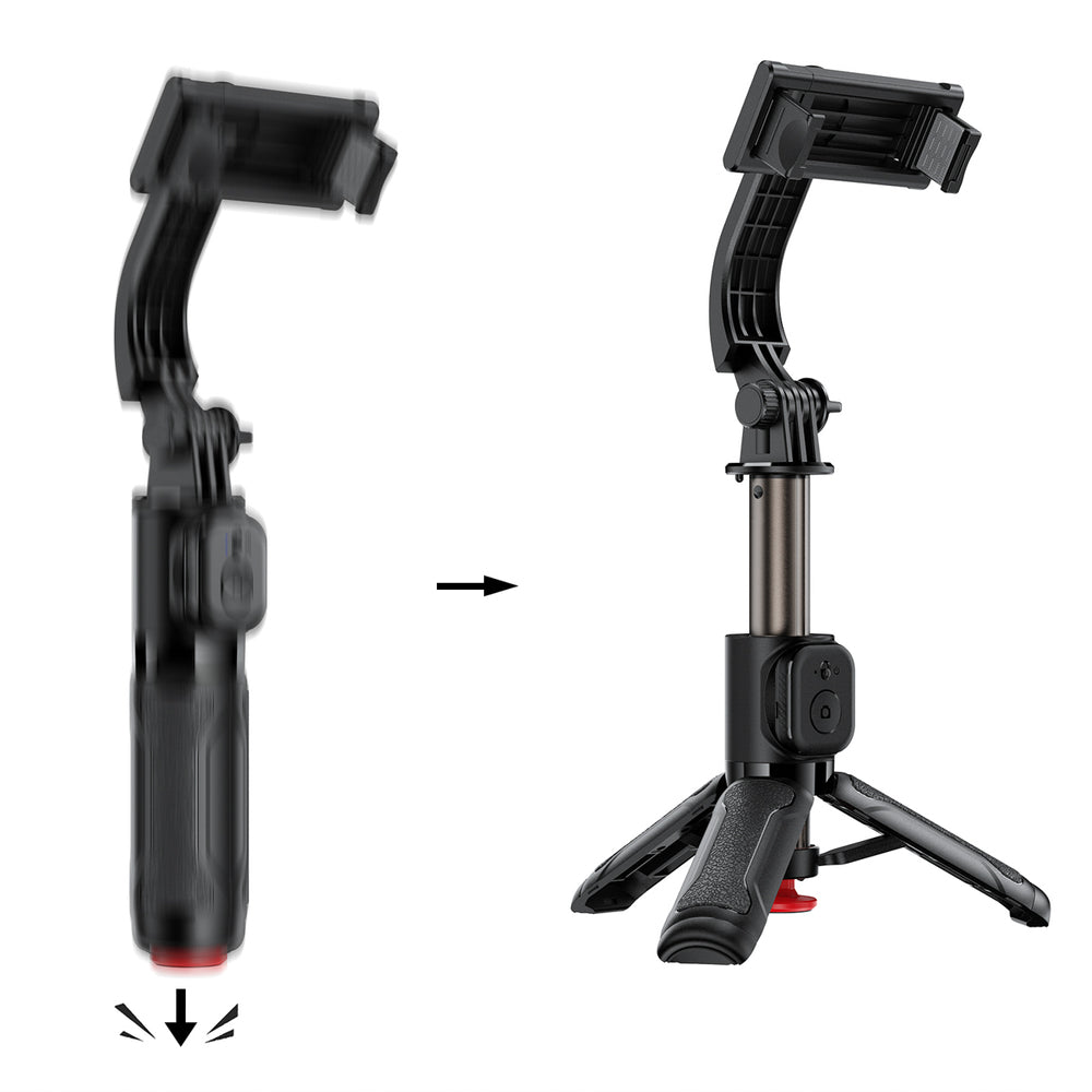 Acefast E42 Selfie Stick with Automatic Tripod and Bluetooth Remote Control 63 cm - Black