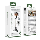 Acefast E42 Selfie Stick with Automatic Tripod and Bluetooth Remote Control 63 cm - Black