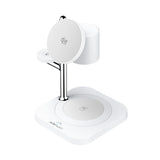 Acefast E39 Qi2.2 25W 4-in-1 Wireless Desk Charger for Phone, Watch, and Headphones with Night Light - White