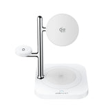Acefast E39 Qi2.2 25W 4-in-1 Wireless Desk Charger for Phone, Watch, and Headphones with Night Light - White