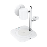 Acefast E39 Qi2.2 25W 4-in-1 Wireless Desk Charger for Phone, Watch, and Headphones with Night Light - White