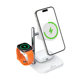 Acefast E39 Qi2.2 25W 4-in-1 Wireless Desk Charger for Phone, Watch, and Headphones with Night Light - White