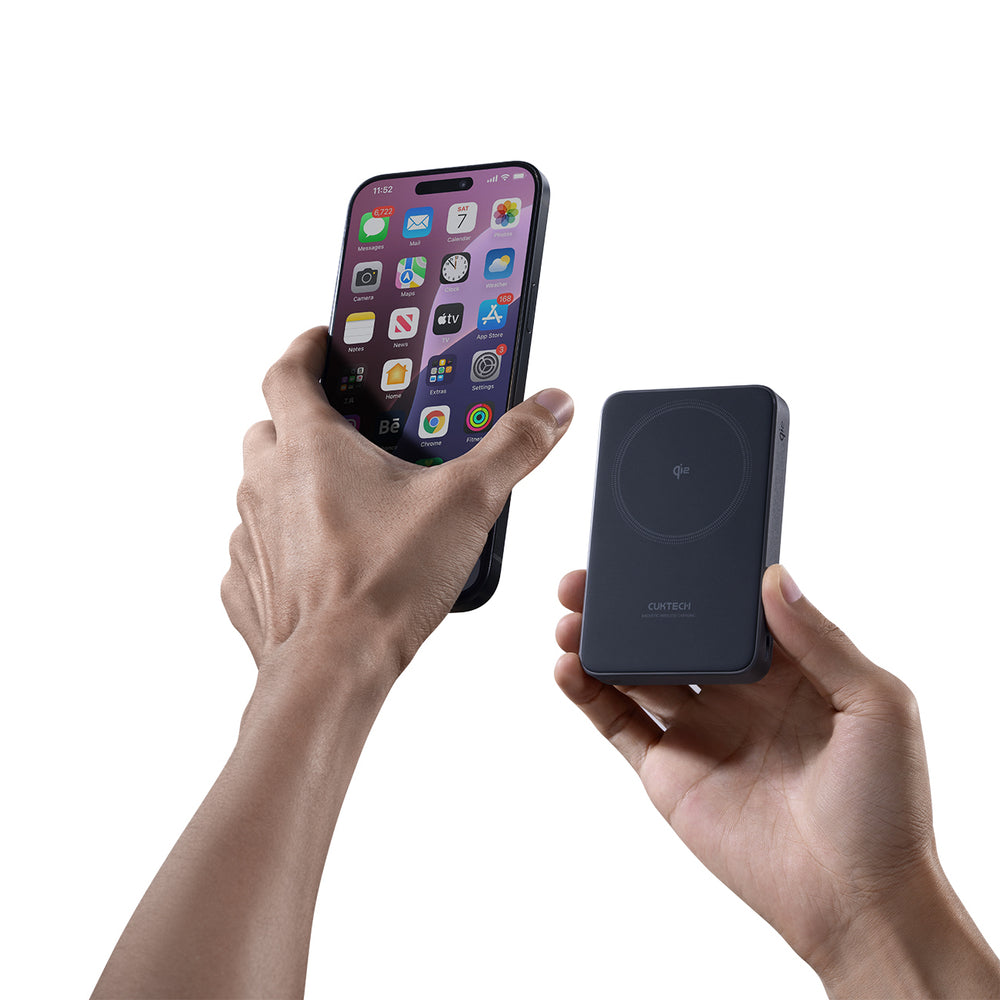Cuktech WPB100 10000 mAh Qi2 Magnetic Powerbank 30W with Stand - Black