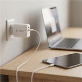 Tech-Protect NCA65W-GAN 2-Port PD 65W / QC3.0 2-Port Wall Charger - White