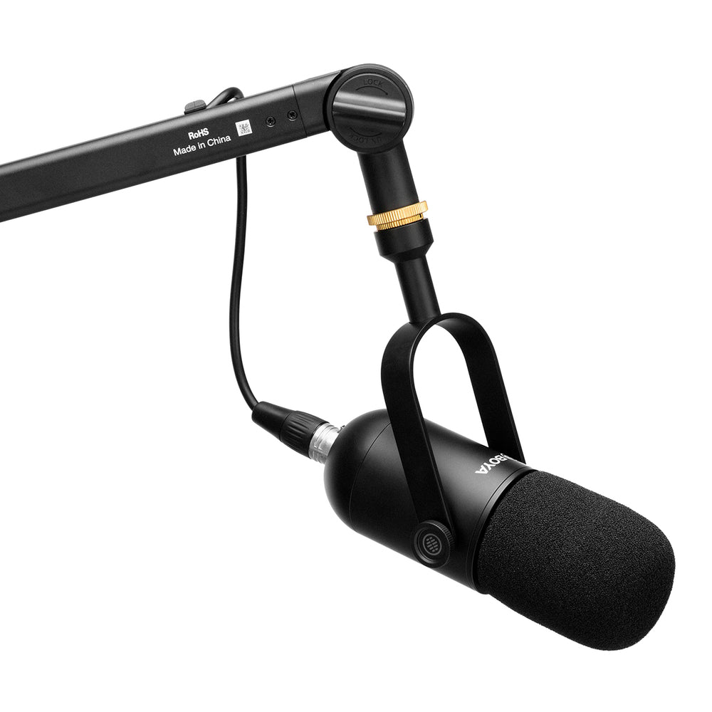BOYA BY-DM500 Kardioid XLR Dynamisk Mikrofon til Podcasts - Sort