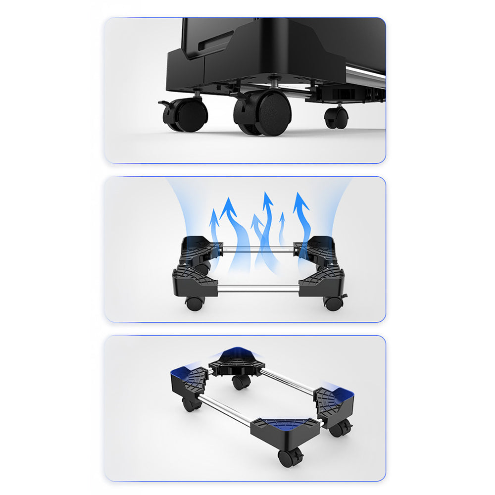 Orico CPB4 Adjustable Computer Stand with Wheels - Black