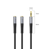 Orico AX2 audio adapter mini jack 3,5 mm hovedtelefon og mikrofon splitter 1 m - sort