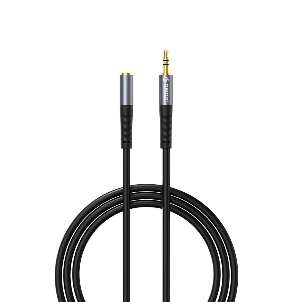 Orico AXF mini jack 3,5 mm mandligt til kvindeligt lydkabel 1,5 m - sort