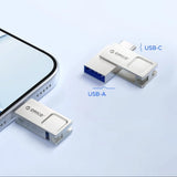Orico U301 256 GB USB-A USB-C USB 3.2 Gen 1 Pendrive - Silver