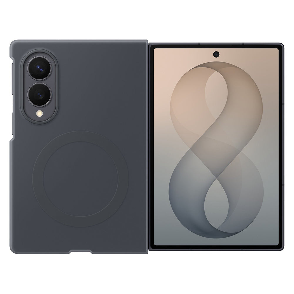 Samsung Silicone Magnet Case til Samsung Galaxy Z Fold 8 kompatibel med MagSafe + 2 antireflekterende film - sort