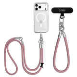 Tech-Protect C10S Crossbody Phone Lanyard (114 cm) + Wrist Strap (31 cm) - Pink Titanium