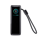 Joyroom PODIX PR70 25000mAh Power Bank op til 240W med to indbyggede USB-C kabler og to TFT skærme - Grå