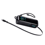 Joyroom PODIX PR70 25000mAh Power Bank op til 240W med to indbyggede USB-C kabler og to TFT skærme - Grå