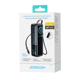 Joyroom PODIX PR70 25000mAh Power Bank op til 240W med to indbyggede USB-C kabler og to TFT skærme - Grå