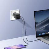 Joyroom JR-TG8 GaN 45W USB-C + USB-A Wall Charger - Black