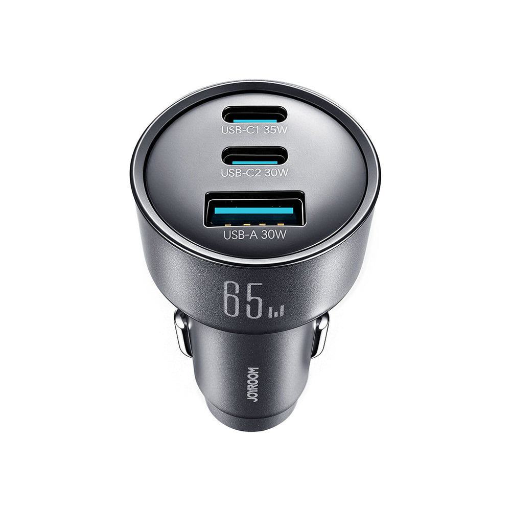 Joyroom JR-CCN19 65W 3-in-1 car charger Dark gray