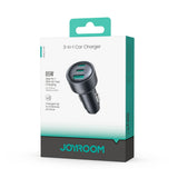 Joyroom JR-CCN19 65W 3-in-1 car charger Dark gray