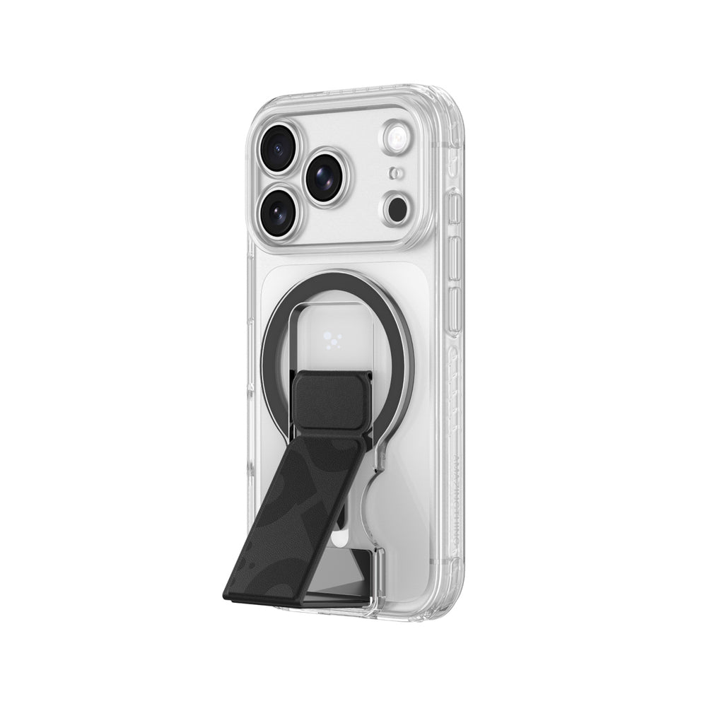 AmazingThing Titan Pro Lens Stand Set for iPhone 18 Pro med magnetisk holder og stand, kompatibel med MagSafe - gennemsigtig