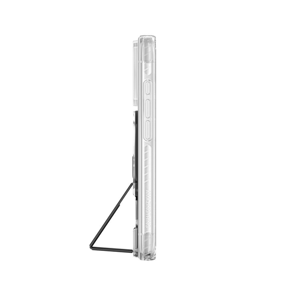 AmazingThing Titan Pro Lens Stand Set for iPhone 18 Pro med magnetisk holder og stand, kompatibel med MagSafe - gennemsigtig