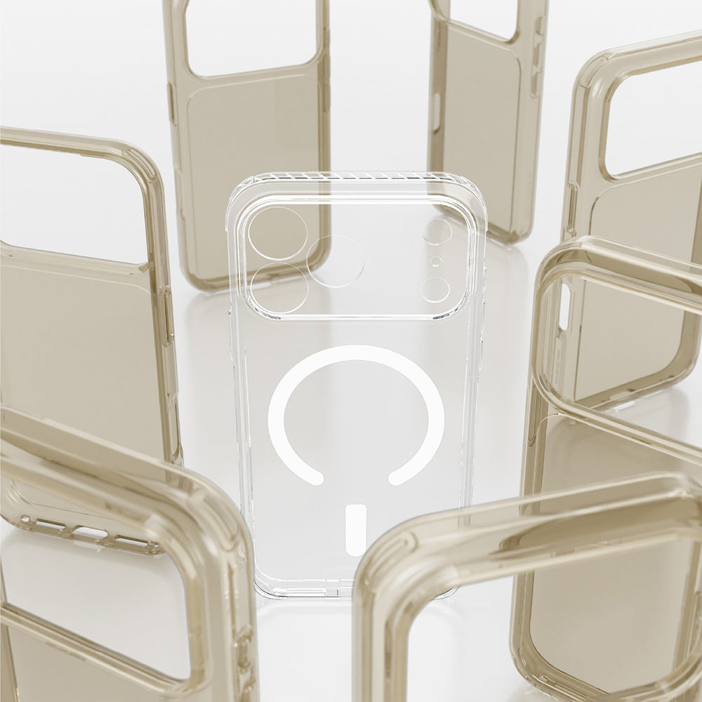 AmazingThing Titan Pro Lens Stand Set for iPhone 18 Pro med magnetisk holder og stand, kompatibel med MagSafe - gennemsigtig