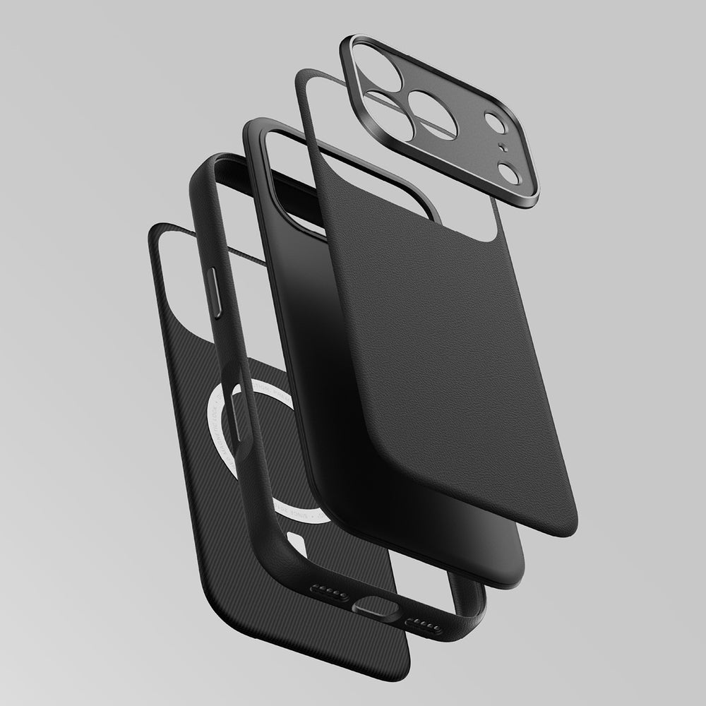 AmazingThing Glamour AllSkin iPhone 18 Pro Max-kasse med kameraomslag, MagSafe-kompatibel - sort