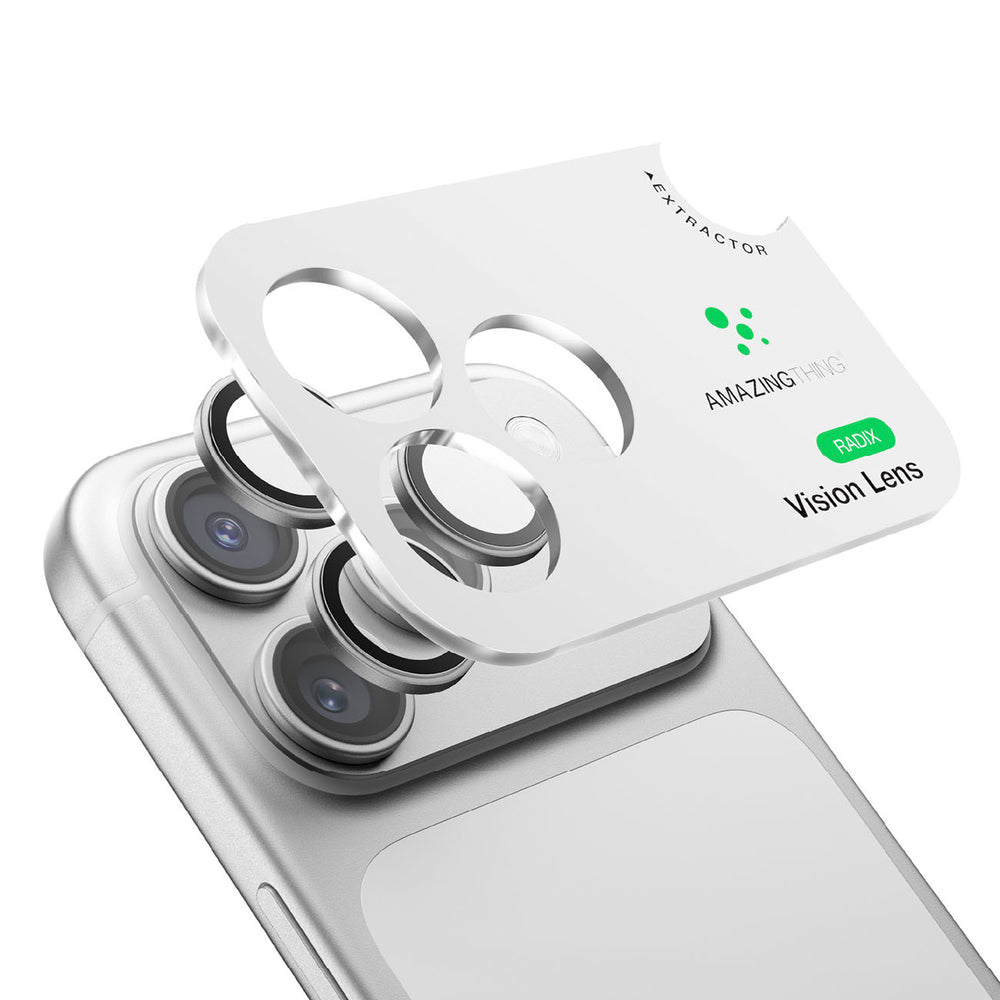 AmazingThing Titan Vision Lens Sapphire til iPhone 18 Pro / 18 Pro Max - Sølv