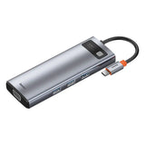 Hubin 9 Baseus Metal Gleam Series, USB-C til 3x USB 3.0 + HDMI + USB-C PD + Ethernet RJ45 + microSD / SD + VGA
