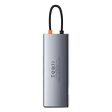 Hubin 9 Baseus Metal Gleam Series, USB-C til 3x USB 3.0 + HDMI + USB-C PD + Ethernet RJ45 + microSD / SD + VGA