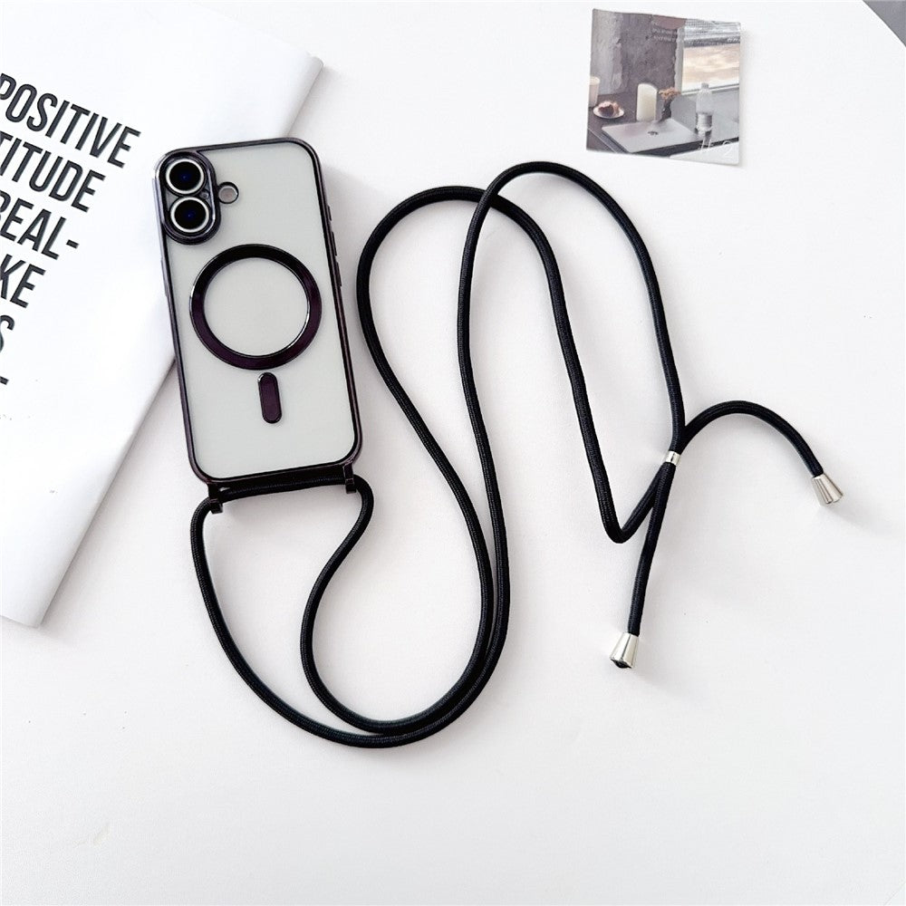 iPhone 17-kasse med krydsbånd, MagSafe-kompatibel - sort