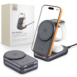 Tech-Protect A53 3in1 MagSafe 25W QI2.2 Wireless Charger - Dark Gray