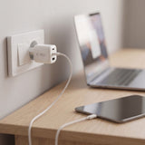 Tech-Protect NCA100W-GaN 3-Port PD 3.2 100W / QC3.0 Wall Charger - White