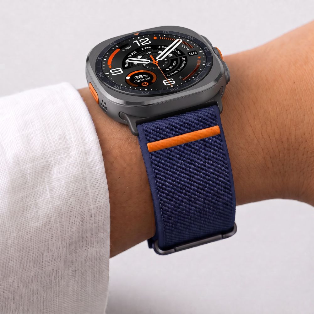 Tech-Protect Nylon Klem til Samsung Galaxy Watch Ultra 47mm - Navy Blue