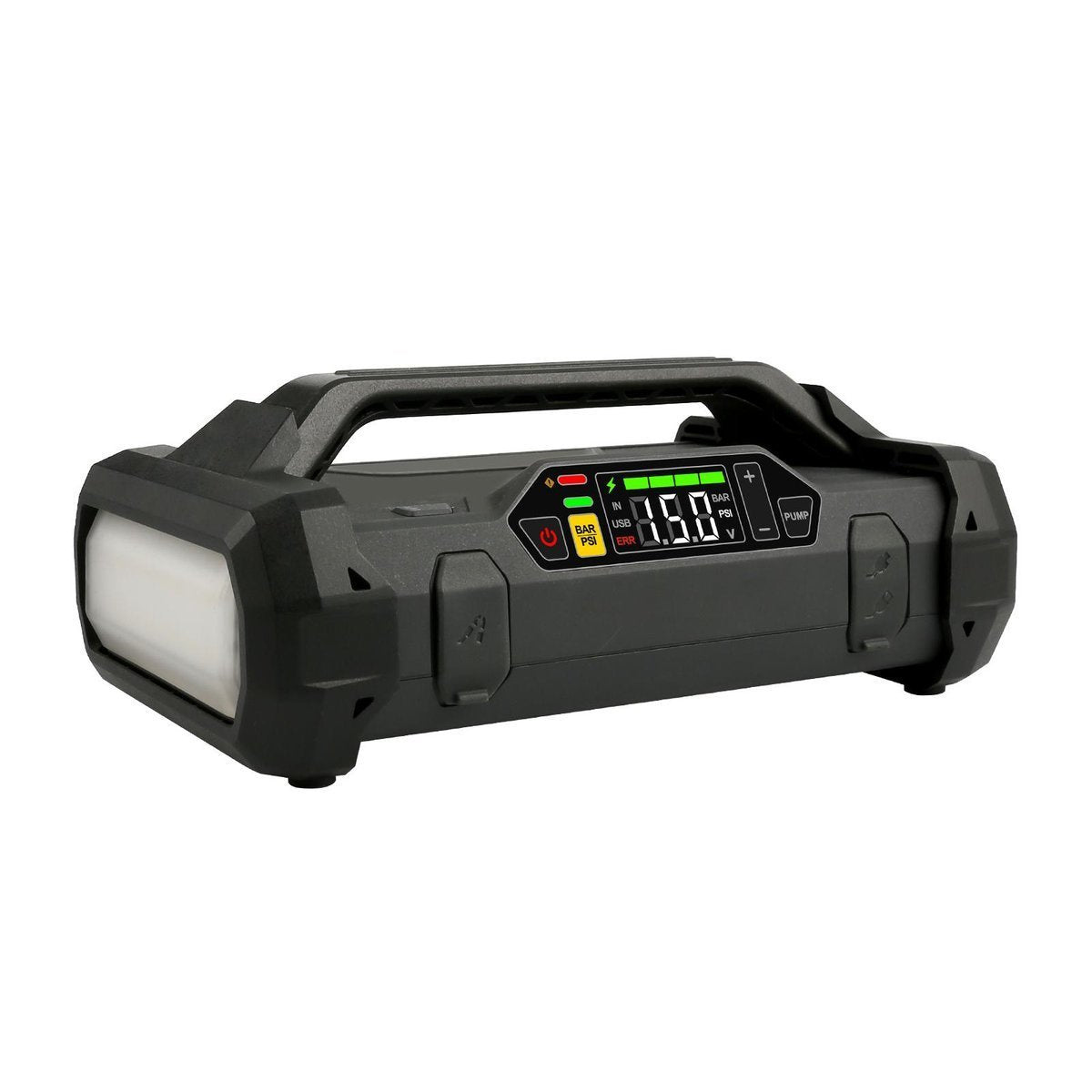 Lokithor JA301 Jump Starter / Booster 2000A + Powerbank 20000mAh + Kompressor + lommelygte 4-i-1-enhed