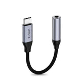 Tech-Protect Ultraboost USB-C til Mini Jack 3,5 mm DAC-adapter - mørkegrå