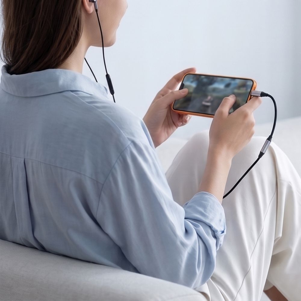 Tech-Protect Ultraboost USB-C til Mini Jack 3,5 mm DAC-adapter - mørkegrå