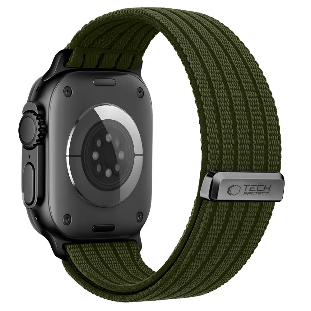 Tech-Protect Nylon Sport Band for Apple Watch 44 / 45 / 46 / 49 mm - Dark Green