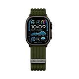 Tech-Protect Nylon Sport Band for Apple Watch 44 / 45 / 46 / 49 mm - Dark Green