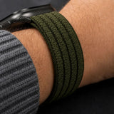 Tech-Protect Nylon Sport Band for Apple Watch 44 / 45 / 46 / 49 mm - Dark Green