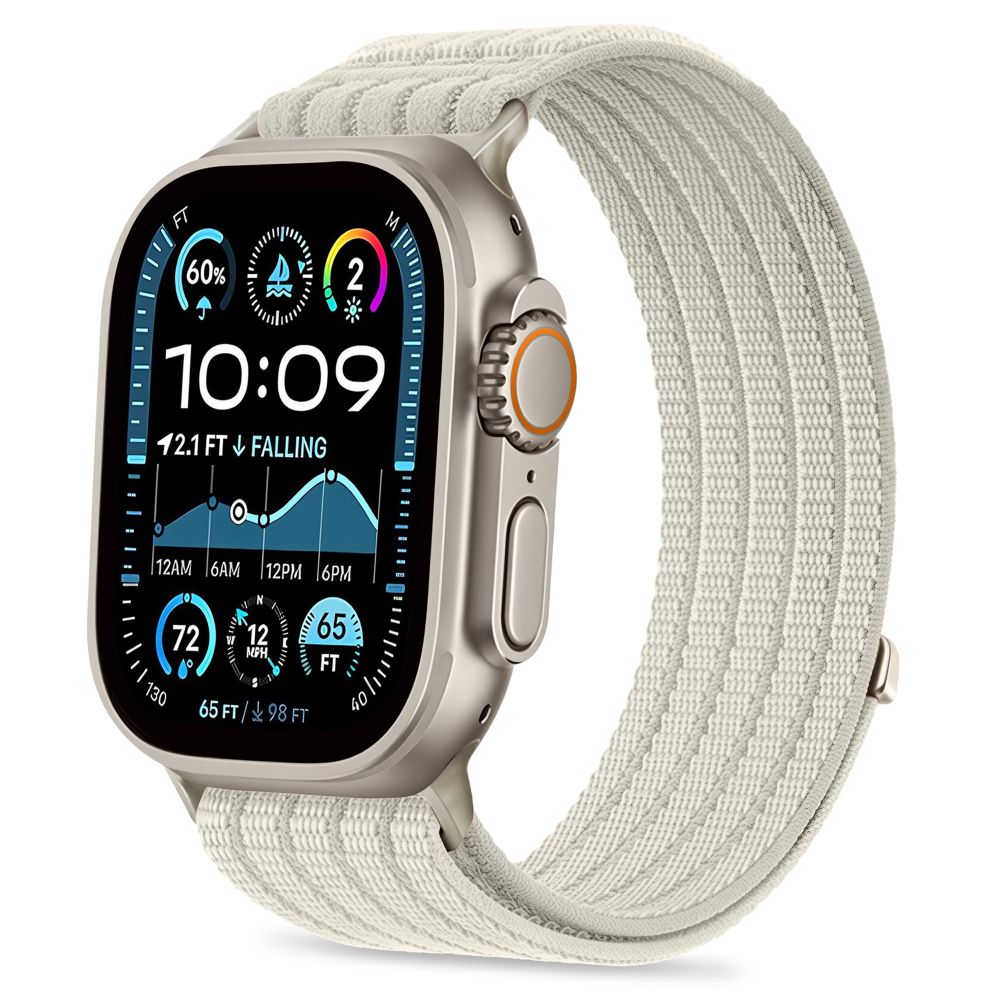 Tech-Protect Nylon Sport Strap for Apple Watch 44 / 45 / 46 / 49 mm - Beige