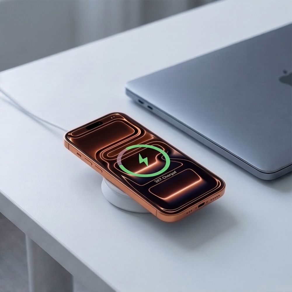 Tech-Protect A55 2in1 MagSafe 25W QI2.2 Wireless Charger + USB-C / USB-C Cable 100cm - White