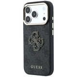 Guess 4G og Big Resin Logo Case til iPhone 17 Pro / 18 Pro - sort