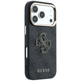 Guess 4G og Big Resin Logo Case til iPhone 17 Pro / 18 Pro - sort