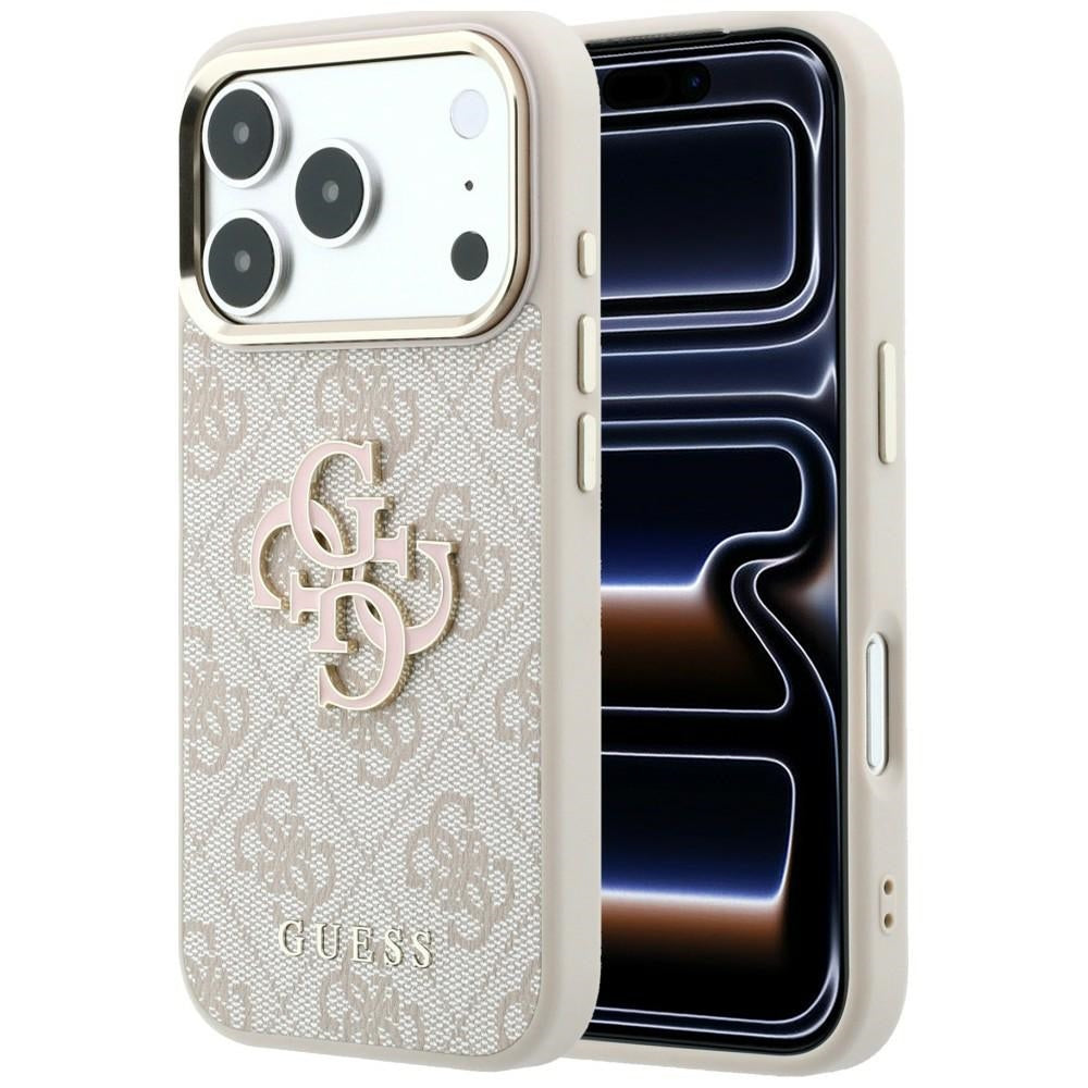 Guess 4G og Big Resin Logo Case til iPhone 17 Pro / 18 Pro - Pink