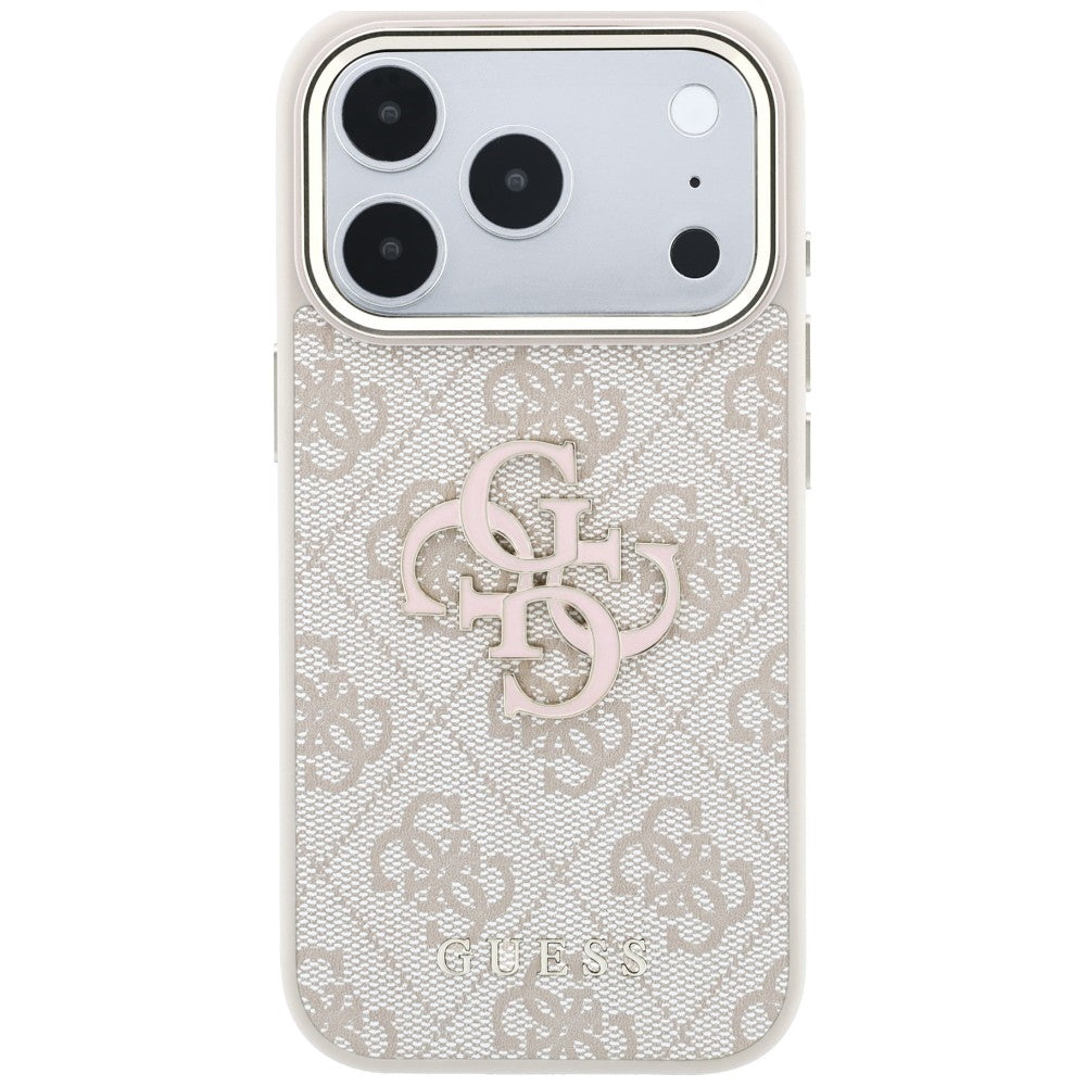Guess 4G og Big Resin Logo Case til iPhone 17 Pro / 18 Pro - Pink