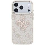 Guess 4G og Big Resin Logo Case til iPhone 17 Pro / 18 Pro - Pink