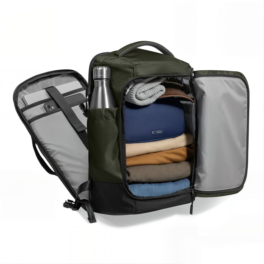 Tech-Protect Defender S70 RYANAIR & WIZZAIR 24L Laptop Backpack - Dark Green