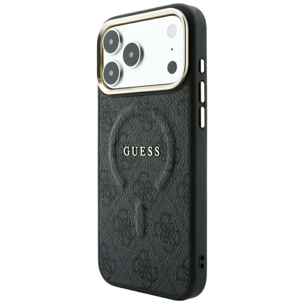 Guess Embossed 4G Classic MagSafe Case til iPhone 17 Pro / 18 Pro - sort