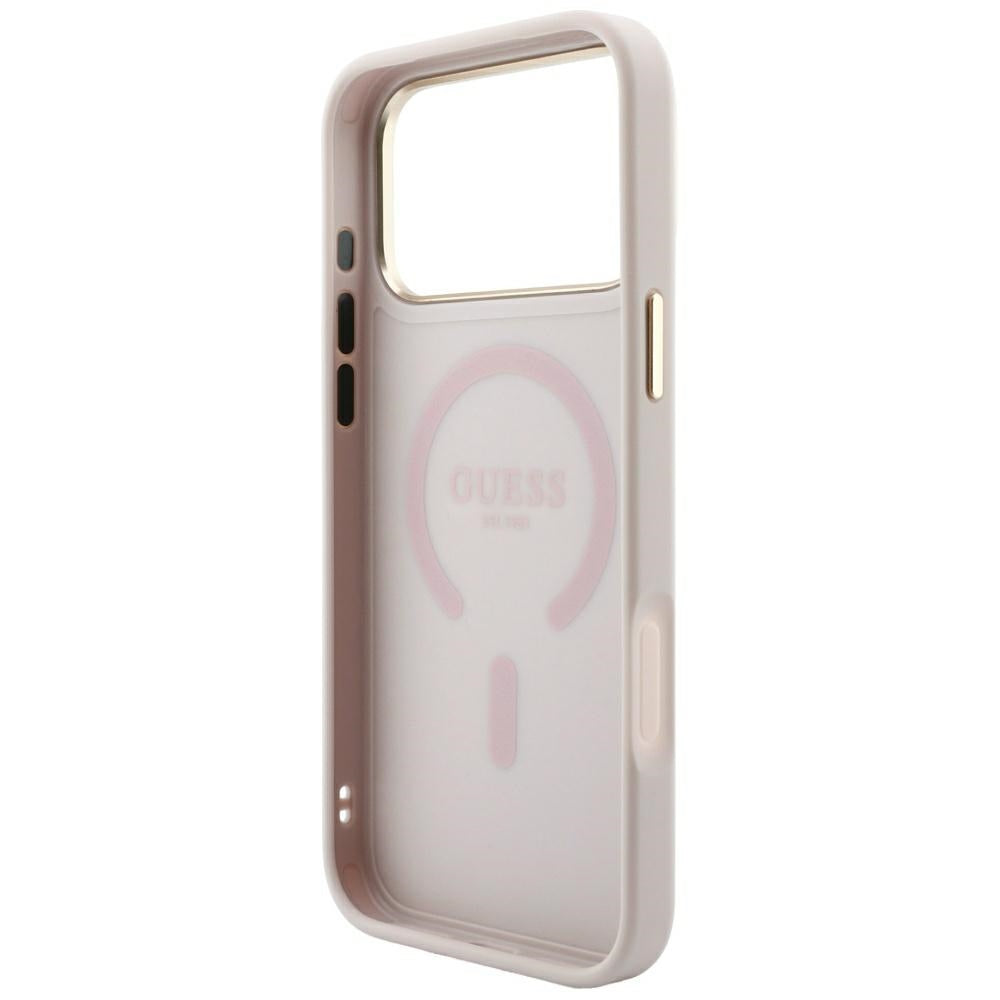 Guess Embossed 4G Classic MagSafe Case til iPhone 17 Pro / 18 Pro - Pink